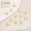 Saco de cobre 14k ouro real cor preservando superfície brilhante tridimensional pequeno coração de pêssego pingente diy pulseira artesanal cauda brincos de corrente amor charme