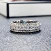 Anillo nuevo y popular para mujer, estilo retro europeo y americano, exagerado, sencillo y personalizado.