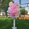 Novo Corredor de Casamento com Neve Artificial Adereços Decoração de Fundo para Casamento Árvore de Flor de Cerejeira Corredor de Casamento com Flor de Cerejeira de Ferro Forjado Enfeites de Casa