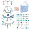 Promoção Quente da Amazon Conjunto de Pulseiras DIY para Crianças Desenho Animado Sereia Rosa Conjunto de Presente Educacional com Contas Feito à Mão
