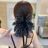 Dulce y Fresco Lazo Floral Pinza para Cabello para Mujer Adorno para la Cabeza Celebridad de Internet de Corea del Sur Horquilla para Cabello para la Parte Posterior de la Cabeza Elegante Pinza de Tiburón Accesorios para el Cabello