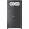 Puerta de Entrada de Villa Rural Casa de Autoconstrucción Rural Doble Apertura Madre e Hijo Estilo Alemán Aleación de Zinc Puerta de Vidrio Apilado Puerta de Entrada del Hogar