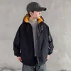 Parka acolchada para niño, invierno, mediana-grande, con capucha, cortavientos, gruesa, para exteriores, elegante, ropa de abrigo de invierno para niño