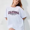Camiseta de Manga Corta 100% Algodón Puro Verano Estilo Americano Marca de Moda Nicho Estampado de Letras Popular Aspecto Adelgazante y Top Cómodo