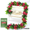 Enredaderas de Rosas Artificiales, Flores Falsas, Enredaderas Decorativas para Tubos de Aire Acondicionado de Sala de Estar, Decoración de Sistema de Calefacción, Enredaderas de Flores Artificiales de Seda de Plástico