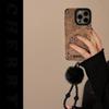 Funda de Teléfono con Estampado de Leopardo Dulce y Fresco con Cerezas Adecuada para iPhone 16, Apple 17, 18 Pro Max, Gamuza, 14 Cordón de Felpa, 13
