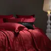 Juego de Ropa de Cama Atmosférico Xinghe, Juego de Cuatro Piezas 100% Algodón de Fibra Larga, Funda Nórdica de Jacquard de Algodón Puro de Alta Gama, Sábana Plana, Sábana Bajera de Lujo Ligero