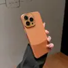 Funda de Teléfono con Patrón de Cuero Napa de Comercio Exterior Adecuada para Apple 15promax Gama Alta 14 Espejo de Cristal 12 Magnético 11