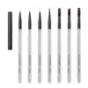 Set de 7 Plumas Transparentes para Manicura Simulación Gota de Agua Transfronterizo para Pintar Flores Líneas Finas Fototerapia Pluma de Manicura con Punta Redonda
