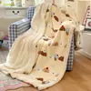 Manta de forro polar de leche, manta para siesta de oficina, chal de forro polar de cordero, manta pequeña, manta para dormitorio de estudiante, manta de sofá, sábana