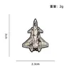 Broche Souvenir de Exposição Aérea Caça J-20 Modelo Realista de Avião Emblema de Metal Coleção de Fãs Militares Souvenir