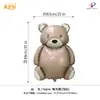 Conjunto de 9 balões de folha de alumínio de urso fosco transfronteiriço para decoração de festa e presente de aniversário