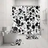 Venta caliente transfronteriza directo de fábrica Mickey estampado digital poliéster impermeable a prueba de moho cortina de ducha cortina de baño de cuatro piezas