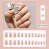 Puntas de Uñas Falsas Desmontables de Color Sólido Cortas Personalizadas Portátiles Parches de Uñas Falsas Terminados al por Mayor Ultra Delgadas