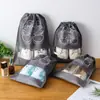 Bolsa para guardar zapatos, bolsa con cordón a prueba de polvo y humedad, organizador de zapatos para dormitorios estudiantiles, bolsa autosellante para viajes