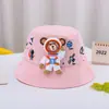 Sombrero de Pescador para Niños Sombrero de Sol de Verano para Bebé Protección Solar Dibujos Animados Lindo Malla Fina Transpirable Sombrero Cubo para Niños y Niñas