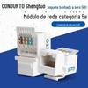 Shengtuo cat5e super cinco módulo de rede docking RJ45 interface de módulo de computador soquete painel fábrica atacado