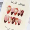 24 PIEZAS Colección de Arte para Uñas Bestseller Transfronterizo Navidad Halloween Flor Uñas Portátiles Ojo de Gato Halloween Piezas de Uñas Portátiles