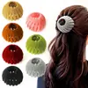 Pinza para el Cabello Tipo Bola Estilo Coreano Femenina Nido de Pájaro Twister para el Cabello Cola de Caballo Alta Anillo Fijo para el Cabello Pinza de Agarre Perezoso Accesorios para el Cabello Flocado al por Mayor