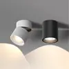 Focos LED de Montaje Superficial, Focos Empotrados para Uso Doméstico, Luces de Techo para Pared de Fondo de Sala de Estar, Alta Reproducción Cromática, Focos de Riel Ajustables, Atenuación Continua