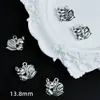 Pingente de raposa em liga para acessórios DIY feitos à mão Pingente de prata tibetana pulseira de raposa de nove caudas com contas fio de contas material de joalheria