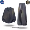 Conjunto de Sudadera de Manga Larga con Cuello en V de Alta Calidad Co-Branded por la NASA para Hombre, un Conjunto Completo de Atuendos Casuales de Primavera