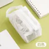 Bolsa de Monedas Transparente de Malla, Bolsa para Llaves, Bolsa para Tarjeta de Autobús, Nylon Portátil, Bolsa de Almacenamiento para Juguetes, Cosméticos, Cable de Datos