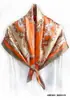 Pañuelo Cuadrado Grande de Seda para Mujer 2025 Nuevo Pañuelo Decorativo de Alta Gama Moda Pequeño Floral Versátil Pañuelo de Seda 90*90cm