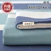 Sábana de tela de algodón puro gruesa, pieza única, algodón original, tamaño individual/doble, dormitorio de estudiante, funda de edredón engrosada, funda de almohada, juego de tres piezas agradable para la piel 3