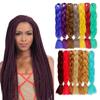 Trenza de color sólido Europa y América África trenza jumbo cabello monocolor trenza de fibra química alta temperatura Trenza de seda 100g