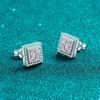 Aretes de Moissanita Rosa Princesa Plata de Ley 925 Aretes para Perforación de Oreja Estilo Coreano Joyería de Alta Gama que No se Desvanece