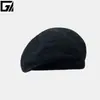 Boina de Lana Mohair Tejida a Mano Hilo Peludo Sombrero de Artista Venta al por Mayor Otoño e Invierno Versátil Sombrero Perezoso Tendencia