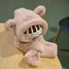 Conjunto Quente de Chapéu e Cachecol Infantil para o Inverno, Fofo e Super Adorável, com Forro de Pelúcia, à Prova de Vento, Aba Larga, Protetor de Pescoço e Proteção para as Orelhas para Bebês