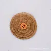 Directo de fábrica sombrero de flor de lino hecho a mano flor de rosa de lino accesorios de flor de lino flores artificiales de lino