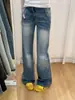 Jeans Retro Estilo Americano para Mujer Otoño 2024 Nuevos de Cintura Alta Rectos Sueltos Versátiles Aspecto Delgado Pierna Ancha Pantalones de Moda