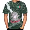 Camiseta Bandera de Italia Emblema Nacional Italiano Impresión 3D Ropa Urbana Hombres Mujeres Camiseta Oversize de Manga Corta