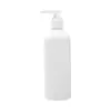 Botella de Plástico para Mascotas Redonda Blanca de Hombro 300ml 500ml 800ml Botella de Repuesto para Champú y Gel de Ducha Personalización