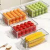 Caja de Almacenamiento para Refrigerador Apilable Cocina Gran Capacidad Caja de Almacenamiento para Frutas y Verduras Cajón Crisper Caja de Almacenamiento para Refrigerador con Tapa