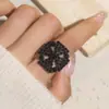 Anillo Abierto Brillante de Cristal de Alta Gama Explosiones Europeas y Americanas Anillo Geométrico de Diamante de Pedrería para Mujer