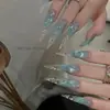 Arte de Uñas con Circonita Azul Océano, Conjunto Mixto de Mini Gota de Agua Azul Lago Transparente Hielo Deslumbrante para Uñas Portátiles