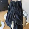 Pantalones de Nube Estilo Perezoso para Mujer, Nuevo Verano Ajuste Holgado, Cintura de Cuerda Adelgazante Casual Versátil de Pierna Ancha hasta el Suelo