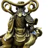Ornaments de Latão de Zhao Gongming Deus da Riqueza Wu Montado em Tigre Marechal Zhao Estátuas de Bronze Grandes Decorações para Casa Sala de Estar Escritório