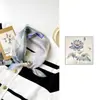 53 Lenços de Seda com Sensação de Luxo Leve e de Alta Qualidade, Lenço de Seda 100% Amora, Lenço Quadrado Elegante, Presente de Dia das Mães