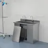 Lavabo de Hospital Acero Inoxidable 304 Taller de Purificación Fábrica de Alimentos Hospitalarios Lavabo con Sensor Operado con el Pie Lavabo