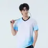 Uniformes de Tênis de Mesa Estilo Novo para Homens e Mulheres, Uniformes de Treinamento de Equipe Infantil de Competição de Vôlei e Badminton de Secagem Rápida com Nomes de Equipe Impressos