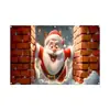 Banner de Renos Navideños Transfronterizos Bandera de Garaje de Papá Noel Tela Colgante para Fotografía Diseño de Fiesta Tela de Fondo Decorativa