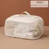 Nuevo producto transfronterizo: Bolsa de maquillaje de malla de gran capacidad, bolsa de almacenamiento de artículos de tocador de viaje multifuncional con compartimentos para mujer