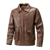 (Chaqueta de Cuero Transfronteriza H588) Exportación Transfronteriza Chaqueta de Cuero para Hombre Traje de Motociclista Traje de Carreras Cuello Alto Chaqueta para Hombre P