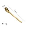 Cuchara Mezcladora de Lingotes Acero Inoxidable 304 Cuchara Pequeña Cuchara para Comida Complementaria Infantil Cuchara para Miel y Café Mango Largo Cuchara para Hielo Cuchara para Condimentos
