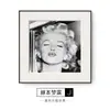 Pinturas Decorativas de Personajes en Blanco y Negro de Hepburn y Monroe Mueblería de Salón de Belleza Pinturas de Pared Artísticas Arte de Pared de Fondo para Sofá Simple